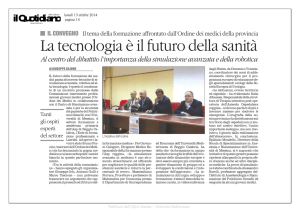 La tecnologia è il futuro della sanità Il tema della formazione