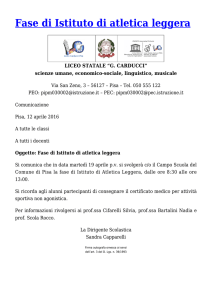Fase di Istituto di atletica leggera