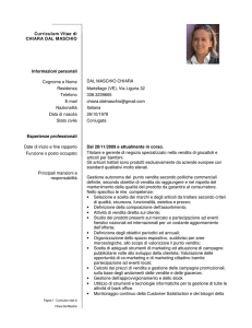 Curriculum Vitae di CHIARA DAL MASCHIO