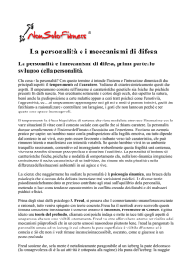 La personalità e i meccanismi di difesa