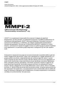 L`MMPI è un questionario di personalità che