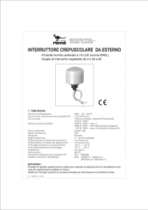 INTERRUTTORE CREPUSCOLARE DA ESTERNO