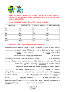 VERBI TEMPI SEMPLICI in ARE e ERE