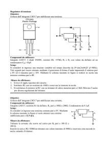 Utilizzo dell`integrato LM317 per stabilizzare una tensione