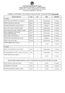 Università degli Studi di Catania DIPARTIMENTO DI FISICA E