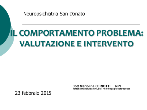 il comportamento problema - Istituto Comprensivo Cavalcanti