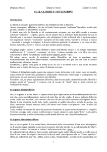 Riflessioni sulla libertà