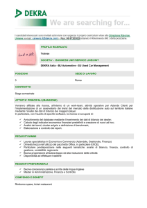 POSIZIONI SEDE DI LAVORO 3 Roma CONTRATTO Stage