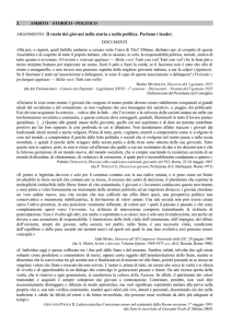 ARGOMENTO: Il ruolo dei giovani nella storia e nella politica