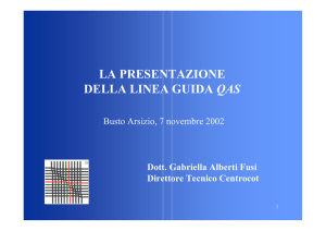 LA PRESENTAZIONE DELLA LINEA GUIDA QAS