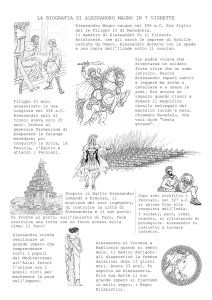 la biografia di alessandro magno in 7 vignette