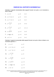 Esercizi sul Rapporto Incrementale: Matematica per l'Architettura