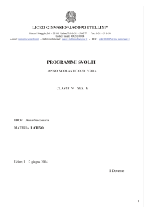 VB Latino - Liceo classico "Jacopo Stellini"