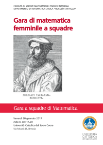 Gara di matematica femminile a squadre