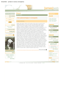 OmeoWeb - portale di cultura omeopatica Crisi epistemologica in