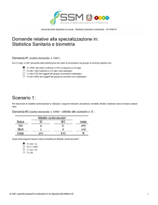 Statistica Sanitaria e biometria - Scuole di Specializzazione in