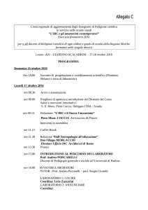 Corso regionale di aggiornamento degli Insegnanti di