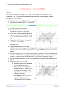 Parallelogrammi e teorema di Talete