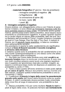 il 3° giorno sulla SINDONE: - materiale fotografico (3° giorno