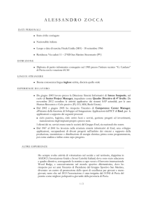 Curriculum Alessandro Zocca