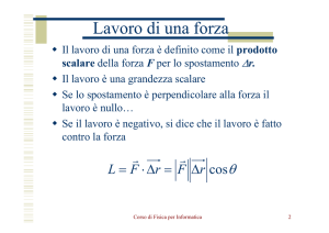 Lavoro di una forza