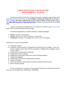 corso di inglese o di francese per bambini 5 – 10 anni