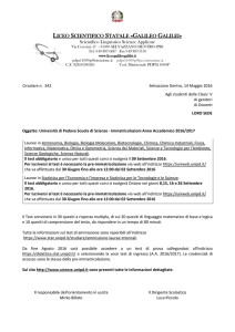 LICEO SCIENTIFICO STATALE «GALILEO GALILEI»