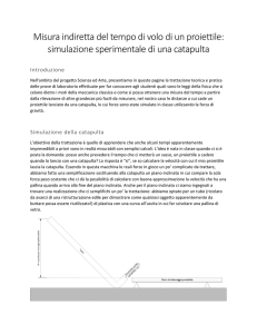 Misura indiretta del tempo di volo di un proiettile: simulazione