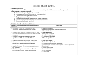 SCIENZE - CLASSE QUARTA