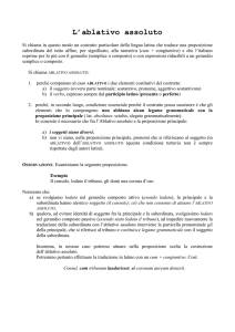 Appunti sull`ablativo assoluto