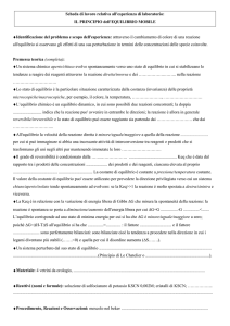 Scheda di lavoro relativa all`equilibrio