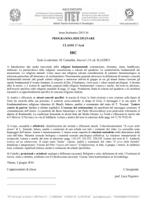 Anno Scolastico 2015/16 PROGRAMMA