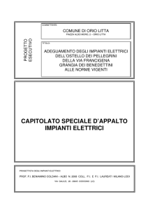 CAPITOLATO SPECIALE D`APPALTO IMPIANTI ELETTRICI