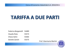 Tariffa a due parti – esempio
