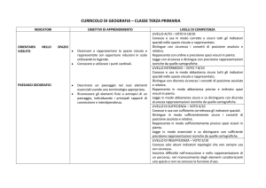 CURRICOLO DI GEOGRAFIA – CLASSE TERZA PRIMARIA