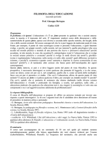 FILOSOFIA DELL`EDUCAZIONE