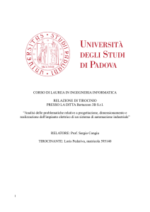 CORSO DI LAUREA IN INGEGNERIA INFORMATICA RELAZIONE