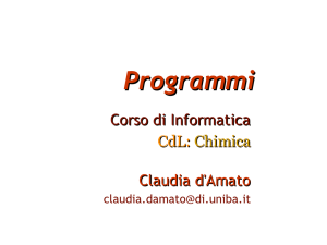 Programmi - Dipartimento di Informatica