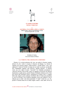 NUDA VERITAS LA VERITÀ TRA SOCRATE E DIONISO