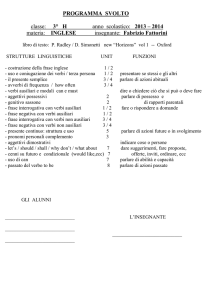 3° H anno scolastico: 2013 – 2014 materia: INGLESE insegnante