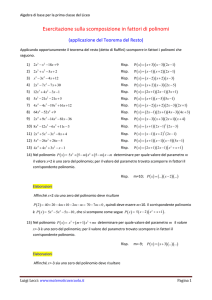 Scomposizione in fattori: esercizi di algebra per il liceo