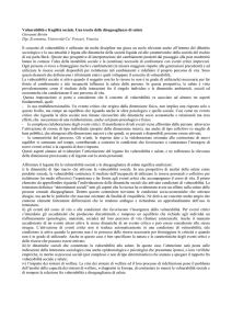 Vulnerabilità e fragilità sociale. Una teoria delle disuguaglianze di