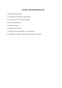 Corsi PAS – Punti qualificanti classe A019 1. Il sistema tributario