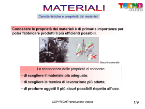 proprieta` dei materiali - Scuola Secondaria di primo grado Torre