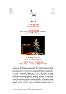 NUDA VERITAS LE RELAZIONI PERICOLOSE PINDARO E LA