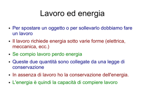 Lavoro ed energia