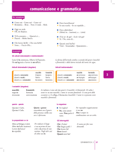 comunicazione e grammatica