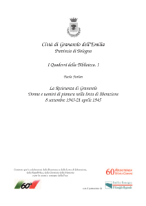 La Resistenza di Granarolo: donne e uomini di pianura nella lotta di
