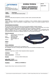 scheda tecnica fascia addominale semplice ignifuga
