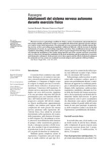 Rassegne Adattamenti del sistema nervoso autonomo durante